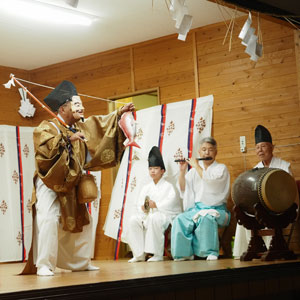 綱分八幡宮　放生会御神幸祭　神楽　事代