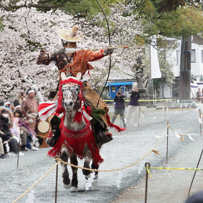2025年3月　福岡・柳川市　三柱神社　流鏑馬奉納