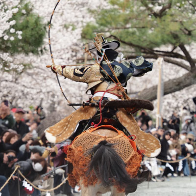 2025年3月　福岡・柳川市　三柱神社　流鏑馬奉納